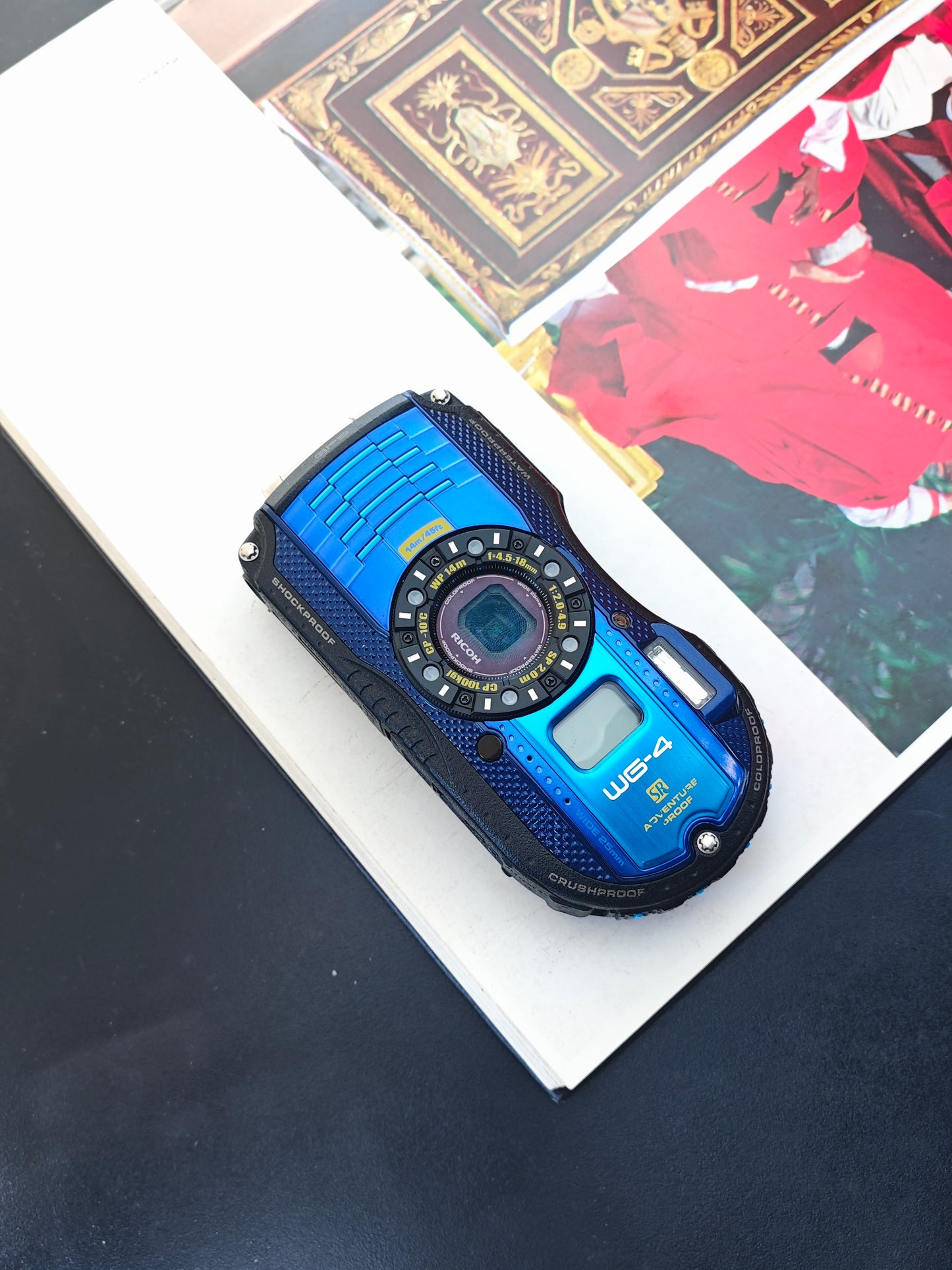 Used Ricoh WG-4 blue Digital Camera [No charger]
