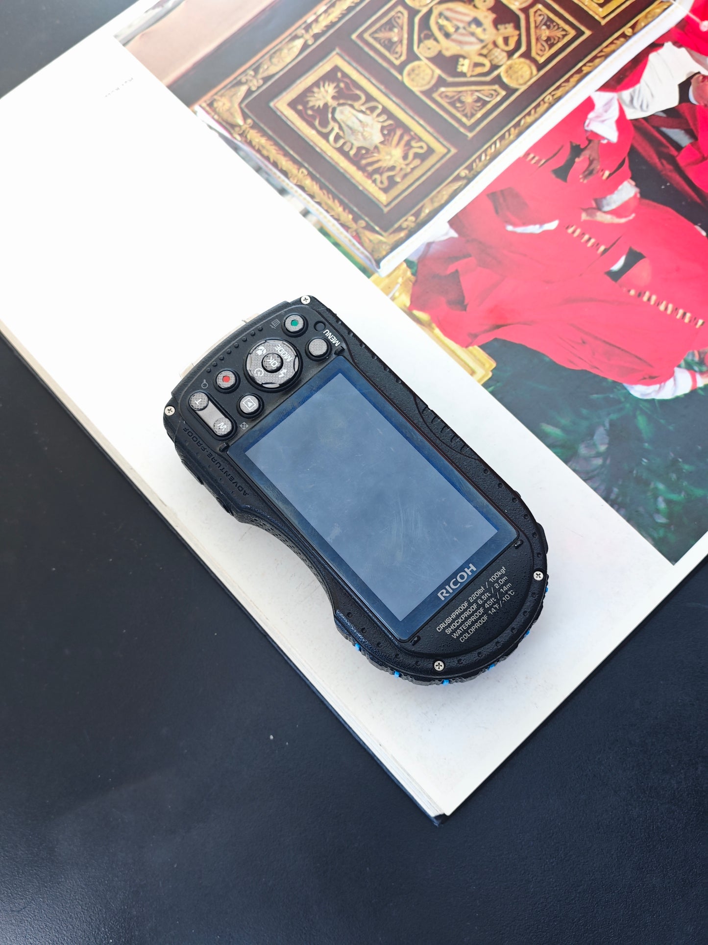 Used Ricoh WG-4 blue Digital Camera [No charger]