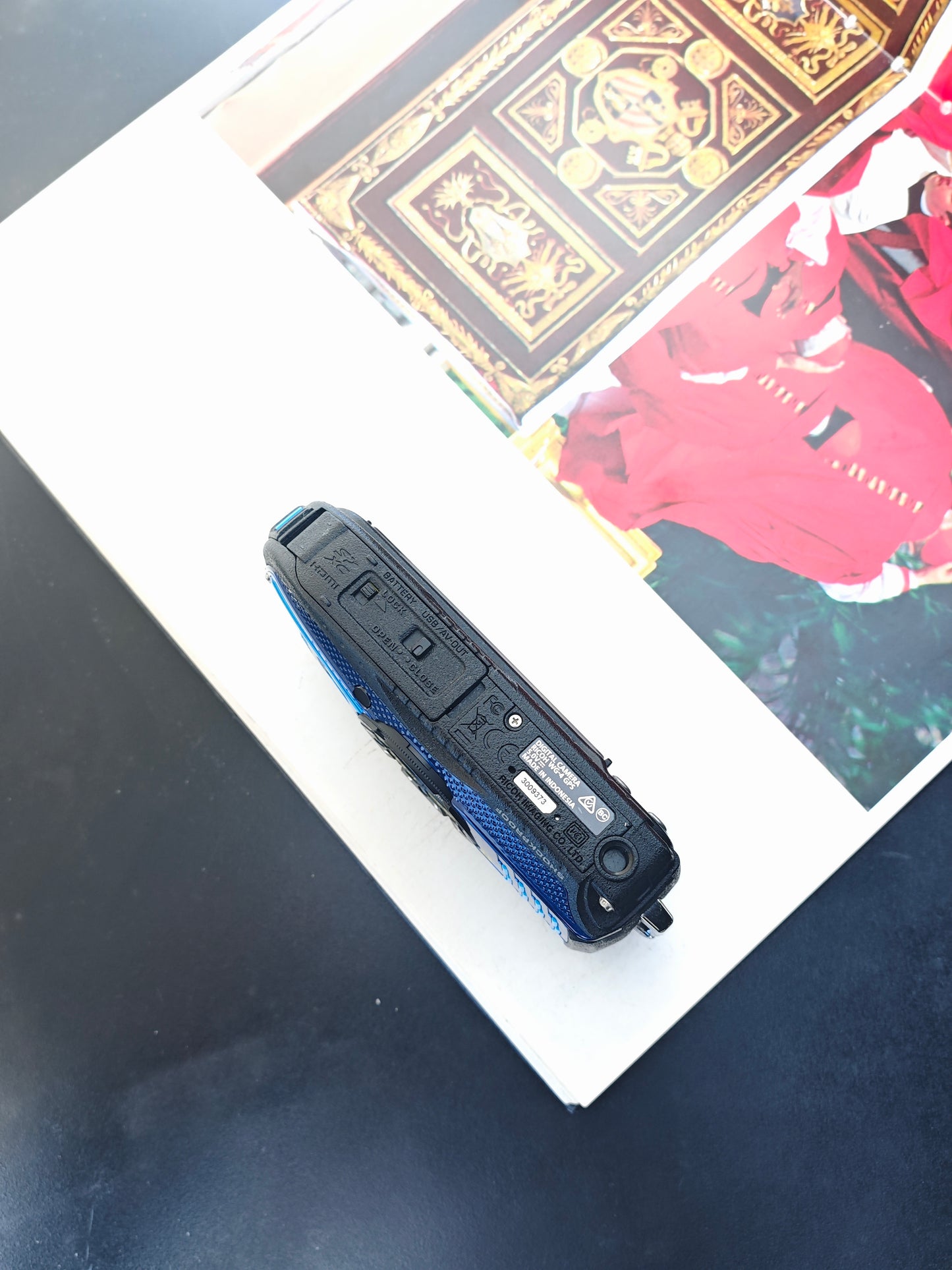Used Ricoh WG-4 blue Digital Camera [No charger]