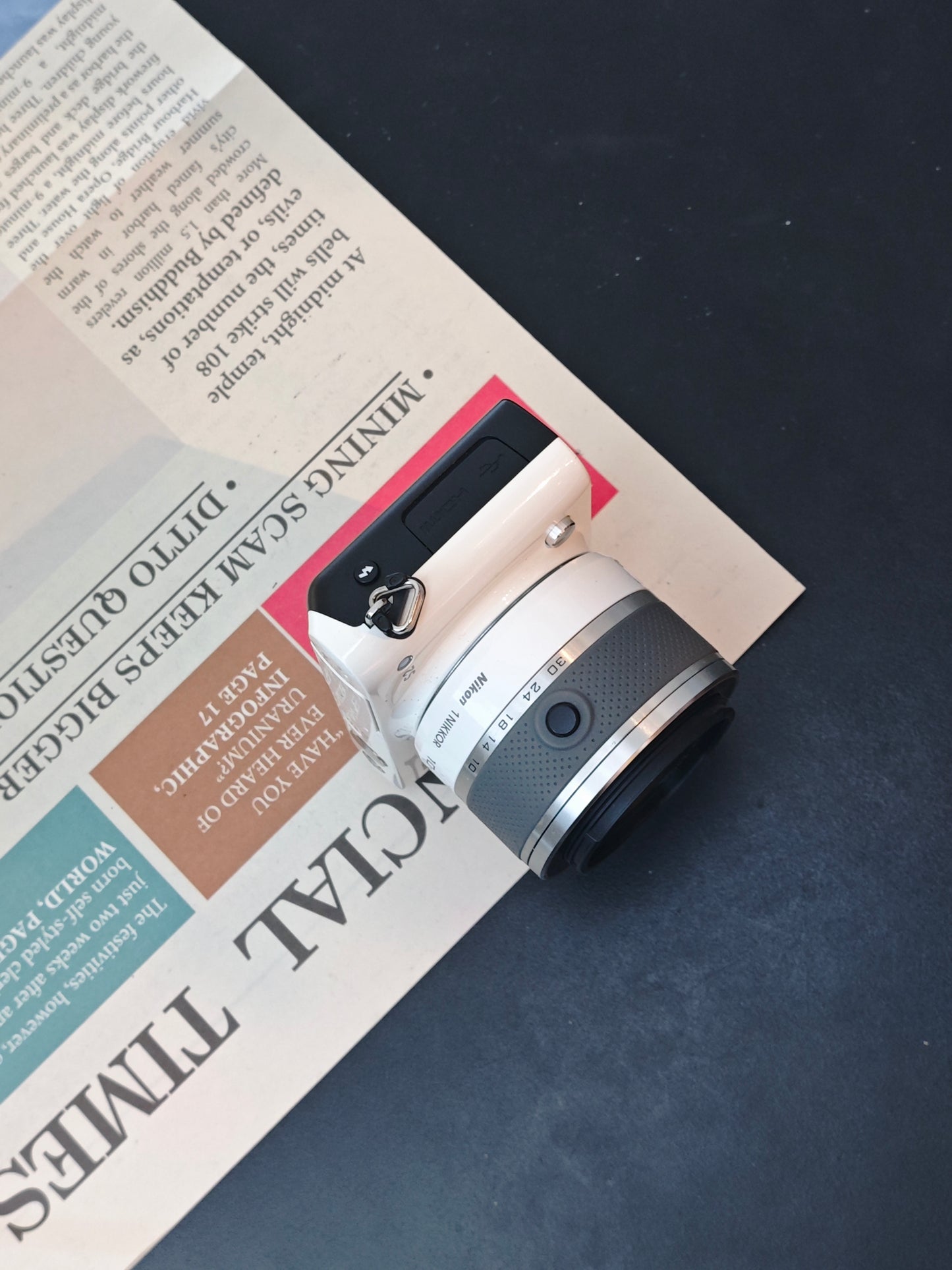 Used Nikon 1 S2 White with 1 NIKKOR VR 10-30mm F3.5-5.6 [No charger]