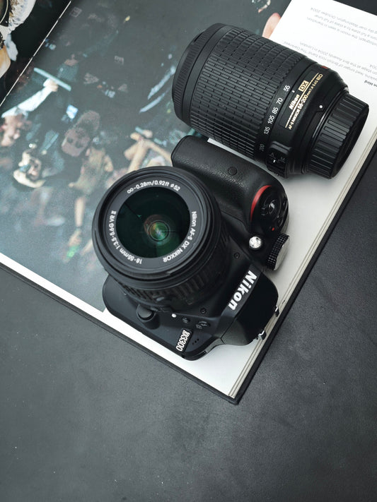 Used Nikon D3300 with Double Zoom Kit Digital Camera