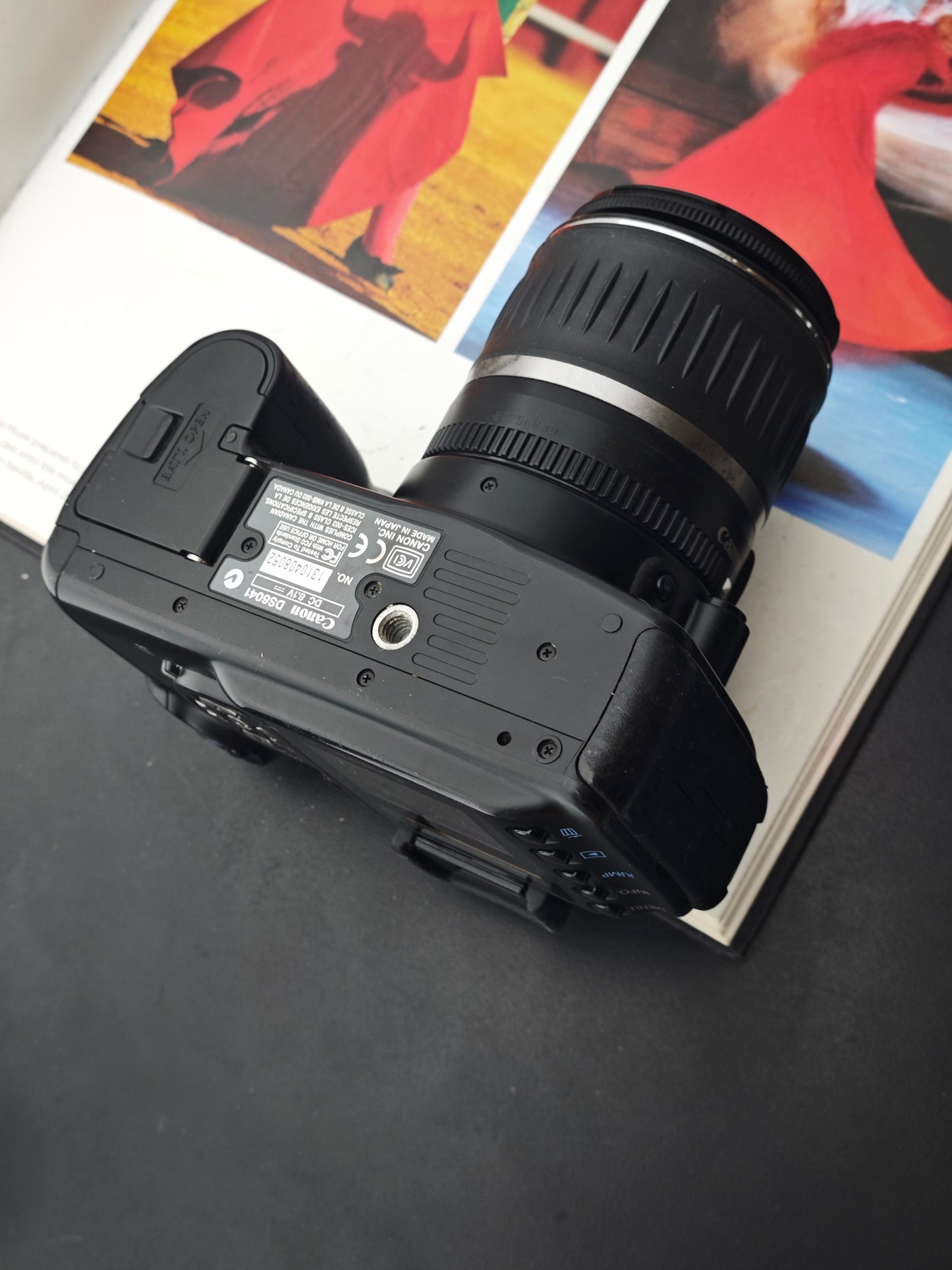 Used Canon EOS Kiss Digital with Canon zoom lens EF-S 18-55mm F3.5-5.6 USM