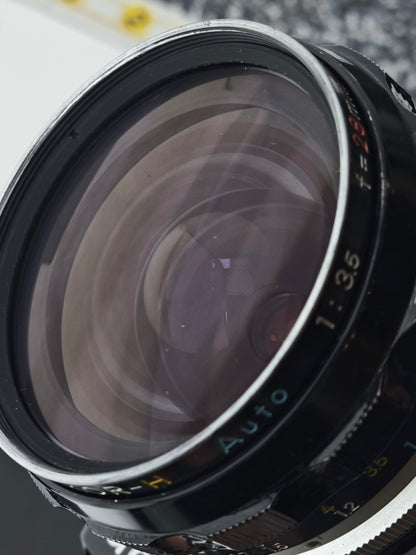 Nikon FE black with Nikon Nikkor-H Auto 28mm F3.5