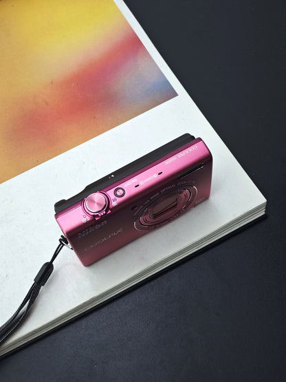 Used Nikon Coolpix S6200 pink Digital Camera [No charger]