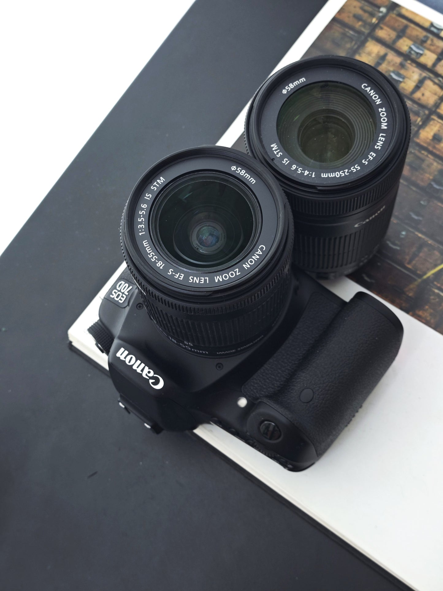 Used Canon EOS 70D with Double Zoom Kit Digital Camera