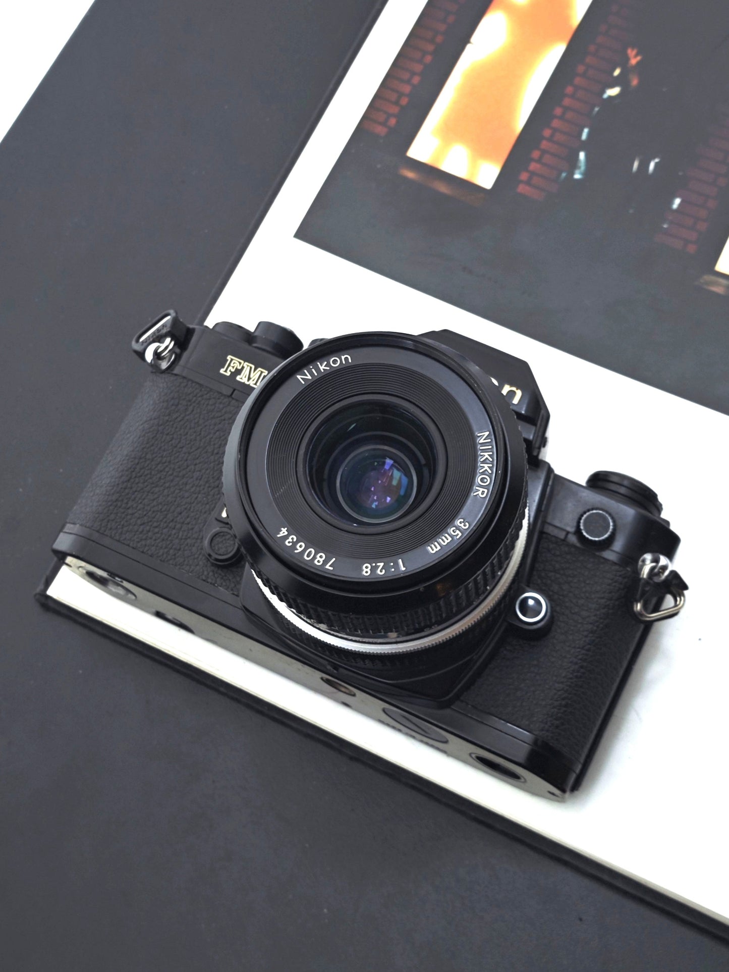 Nikon FM2 black with Nikon Nikkor 35mm F2.8 Ai