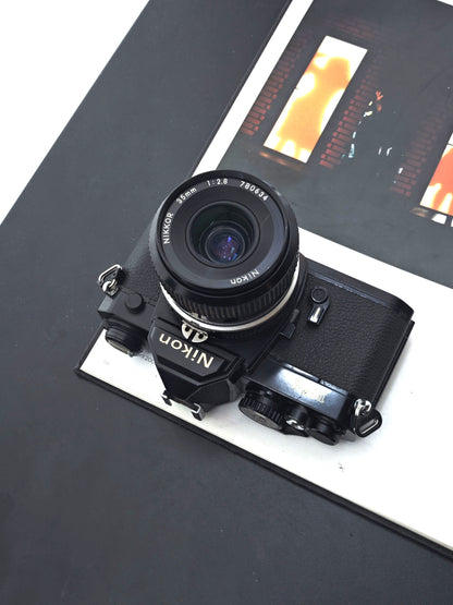 Nikon FM2 black with Nikon Nikkor 35mm F2.8 Ai