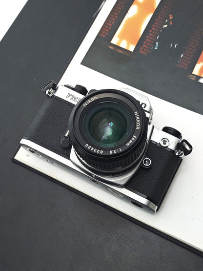 Nikon FM2 N8 silver with Nikon Nikkor 24mm F2.8 Ai-S