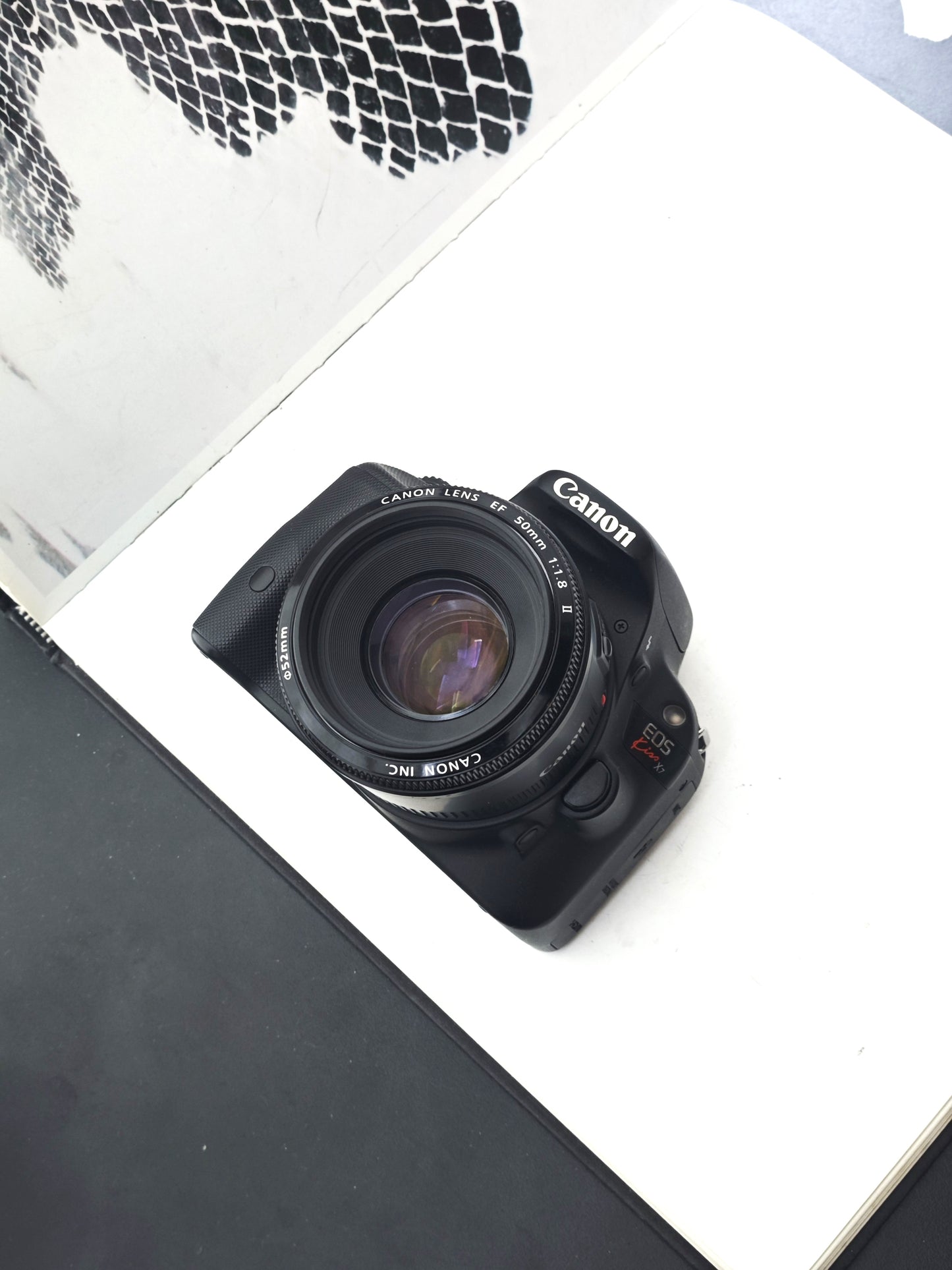 Used Canon EOS Kiss X7 with EF 50mm F1.8 II Digital Camera #071074004605
