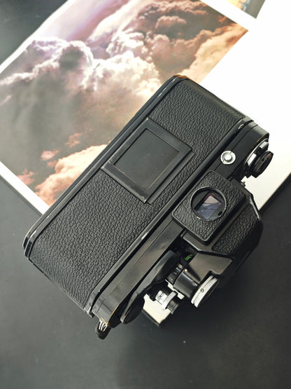 Nikon F2 black with Nikon Nikkor 135mm  F2.8 Ai-S