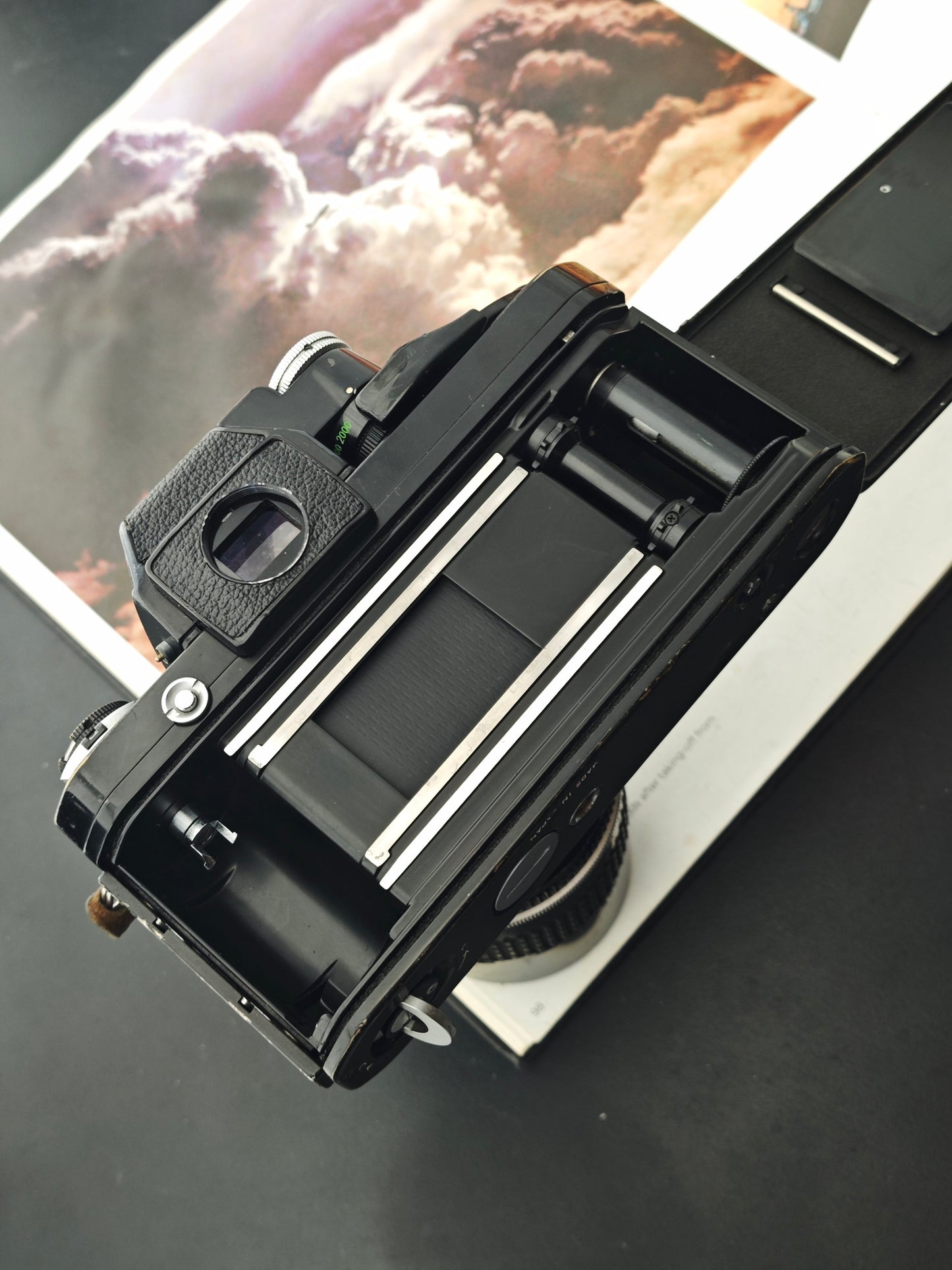 Nikon F2 black with Nikon Nikkor 135mm  F2.8 Ai-S