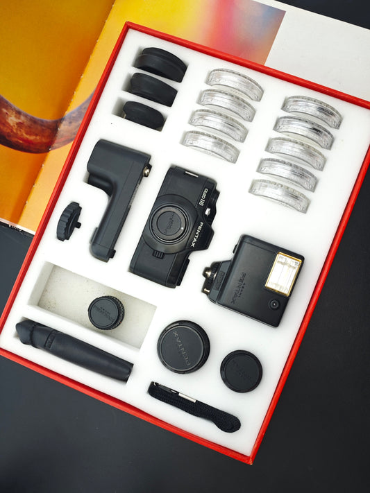 Asahi Pentax Auto 110 with 24mm F2.8, 50mm F2.8, Close-Up Lens 30.5mm