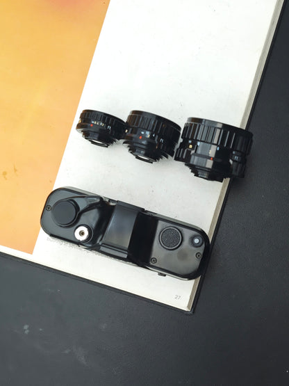 Asahi Pentax Auto 110 with 24mm F2.8, 50mm F2.8, Close-Up Lens 30.5mm