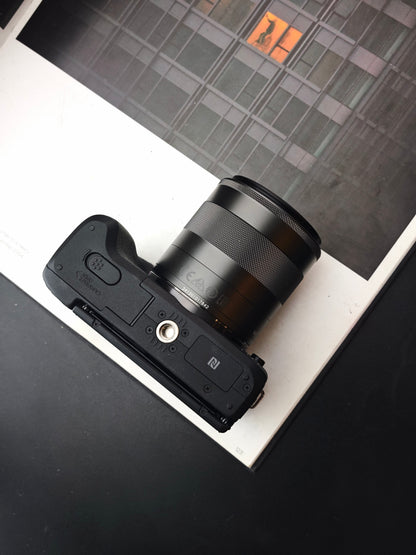 Used Canon EOS M3 with Double Zoom EVF Kit Digital Camera (with box)