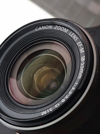 Used Canon EOS M3 with Double Zoom EVF Kit Digital Camera (with box)