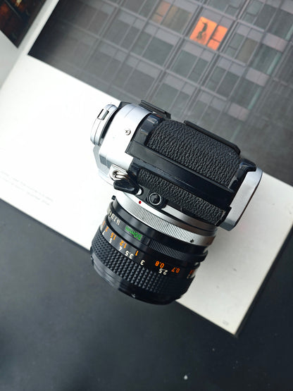 Canon AE-1 silver with Canon Lens FD 50mm F1.4 S.S.C.