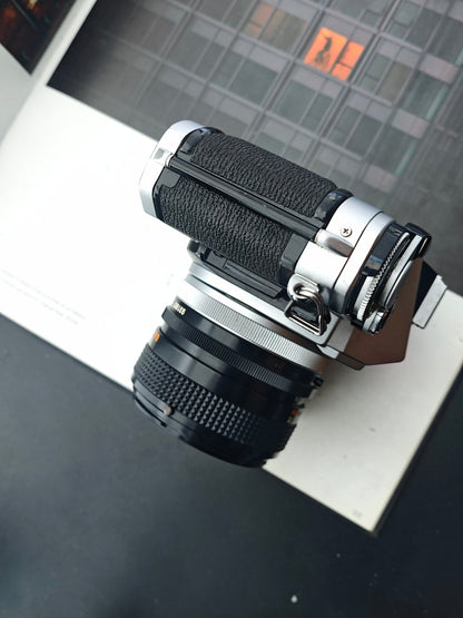 Canon AE-1 silver with Canon Lens FD 50mm F1.4 S.S.C.