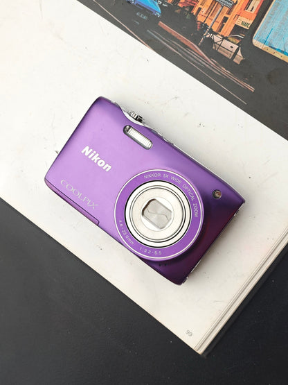 Used Nikon Coolpix S3100 purple Digital Camera