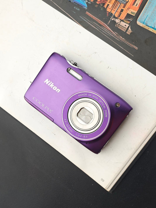 Used Nikon Coolpix S3100 purple Digital Camera