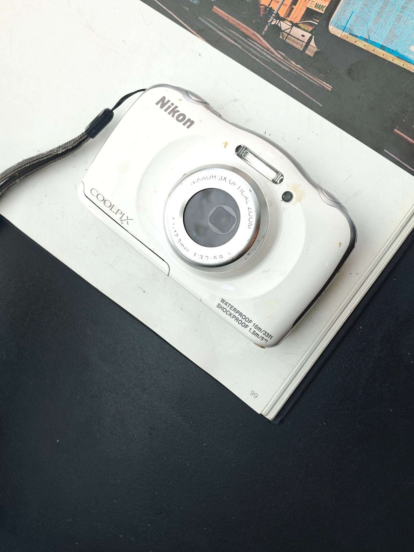 Used Nikon Coolpix S33 white Digital Camera