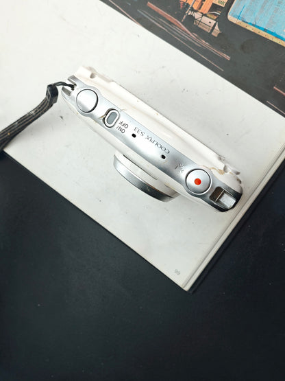 Used Nikon Coolpix S33 white Digital Camera