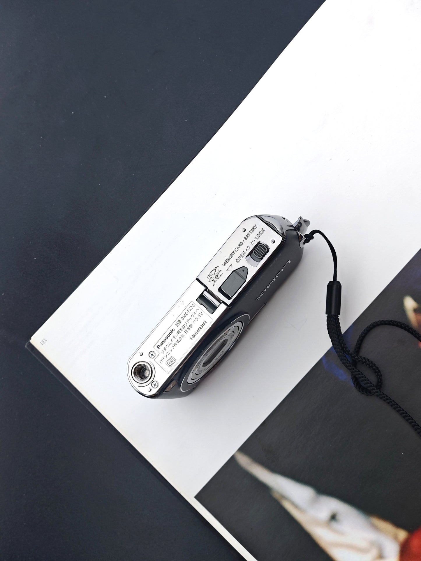Used Panasonic Lumix DMC-FX70 black Digital Camera [JPN only, No charger]