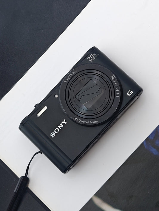 Used Sony Cyber Shot DSC-WX350 black Digital Camera [JPN only, No charger]