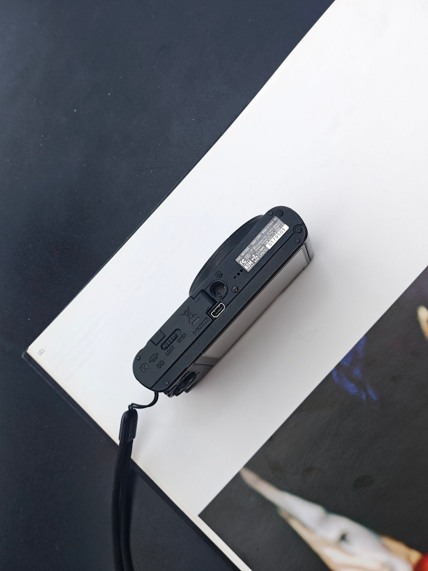Used Sony Cyber Shot DSC-WX350 black Digital Camera [JPN only, No charger]