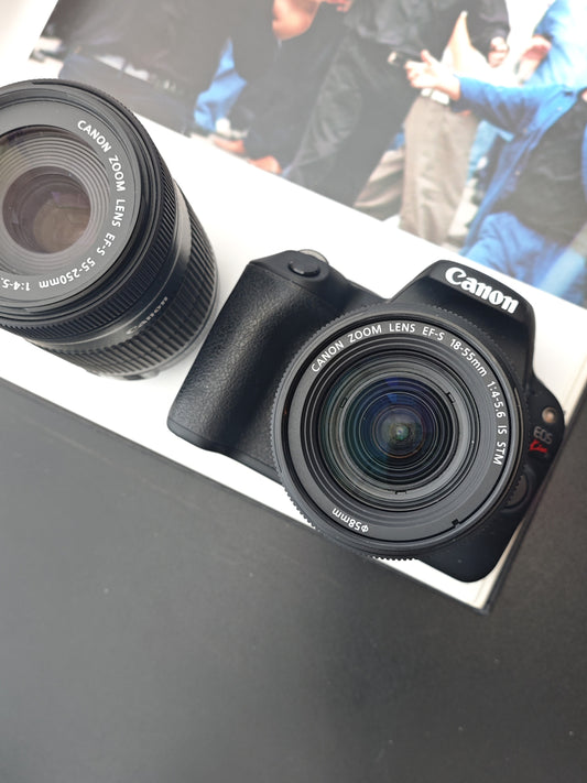 Used Canon EOS Kiss X9 with Double Zoom Kit Digital Camera [No charger]