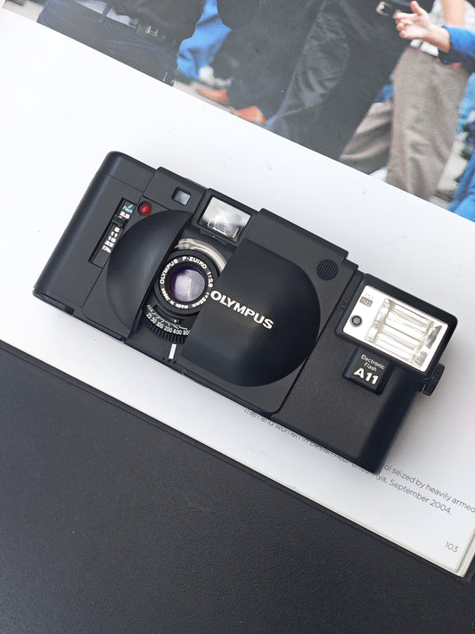 Olympus XA with A11 flash