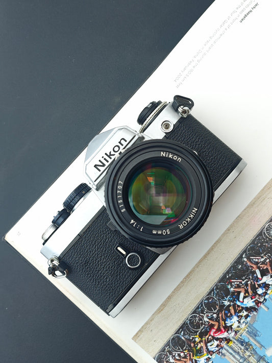 Nikon FE silver with Nikkor 50mm F1.4 Ai-S