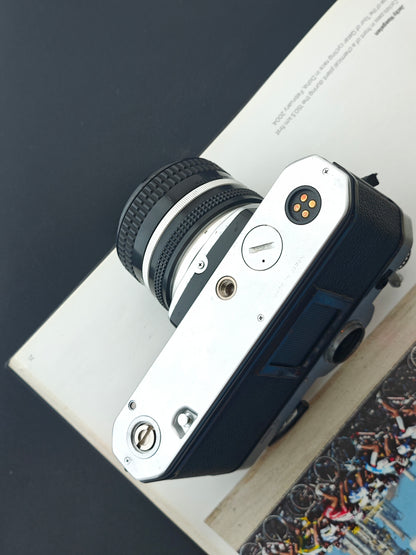 Nikon FE silver with Nikkor 50mm F1.4 Ai-S