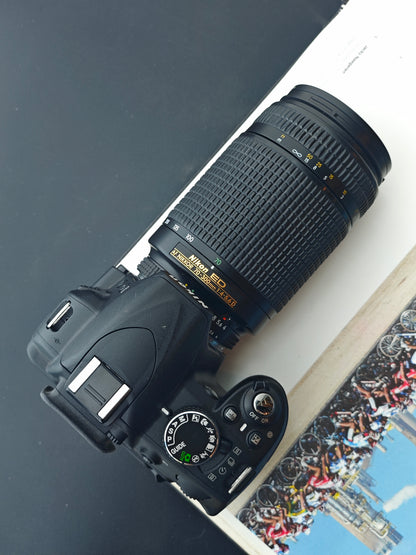 Used Nikon D3100 with AF Nikkor 70-300mm F4-5.6 D [No charger]