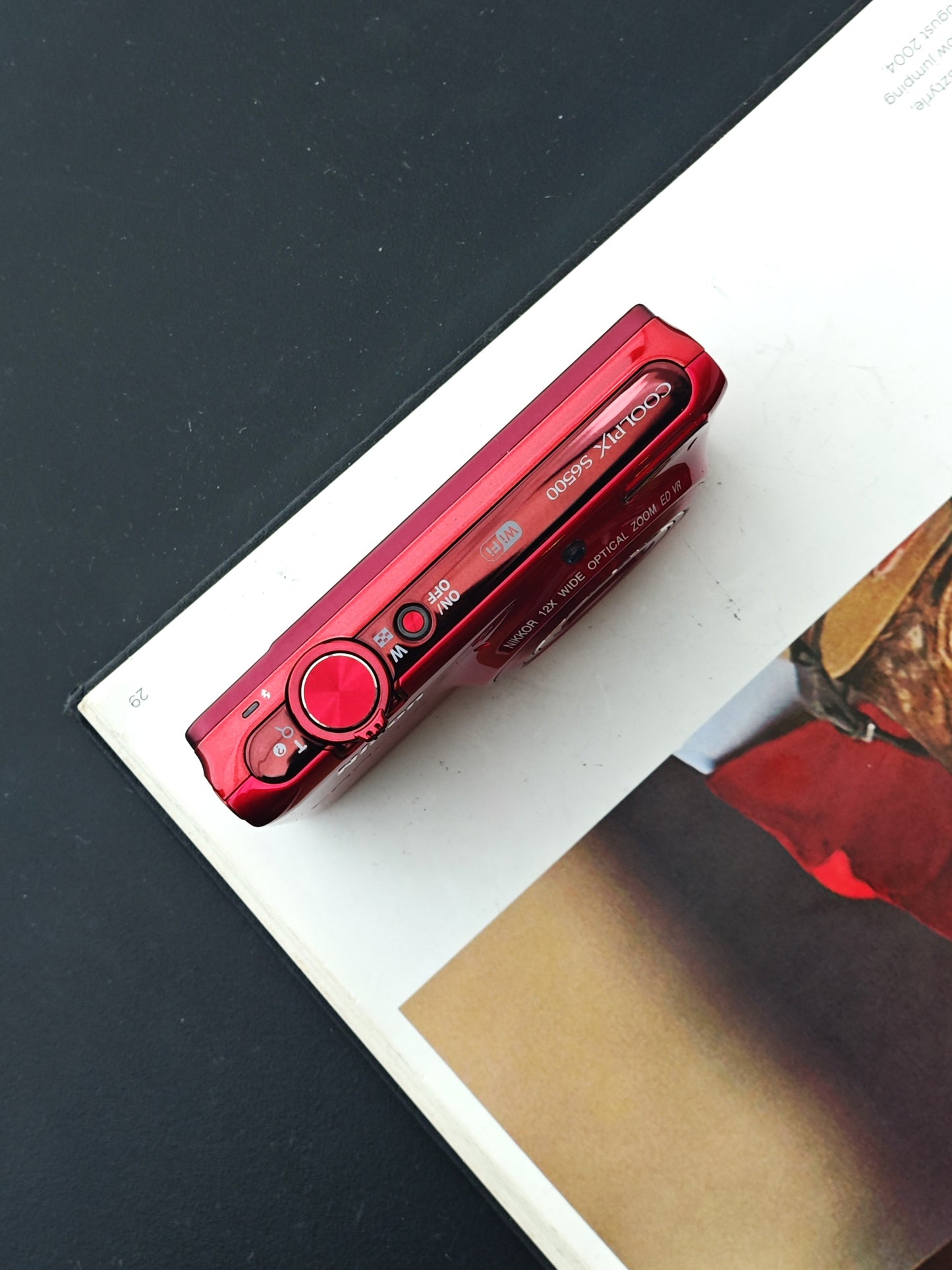 Used Nikon Coolpix S6500 red Digital Camera [with box]