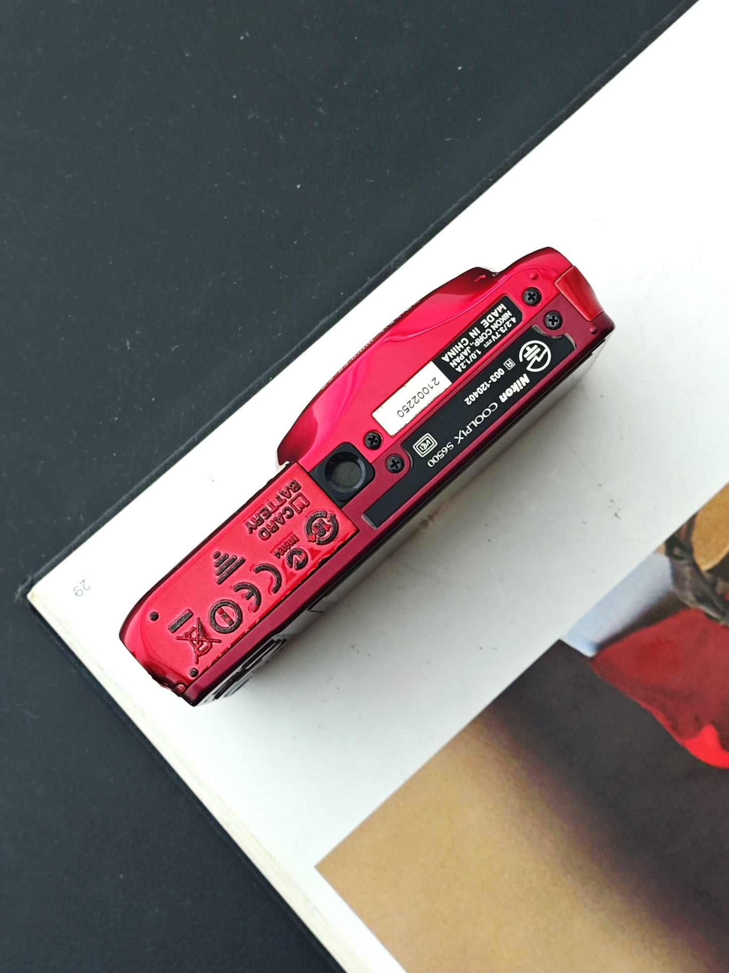 Used Nikon Coolpix S6500 red Digital Camera [with box]