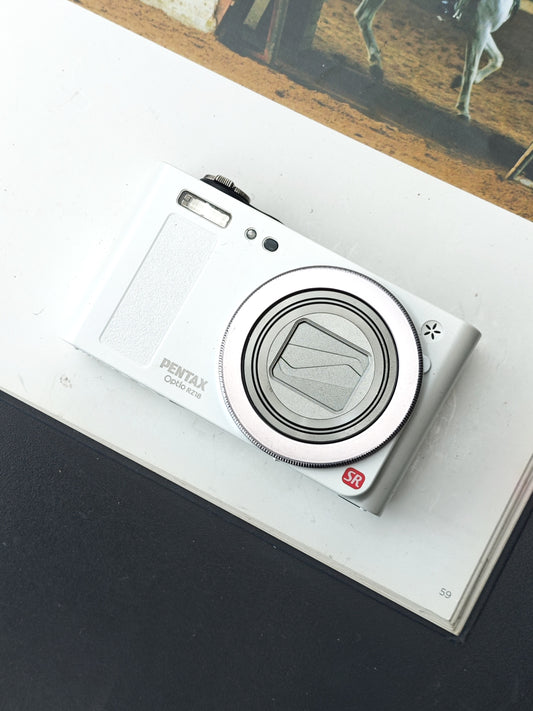 Used Pentax Optio RZ18 white Digital Camera [No charger]