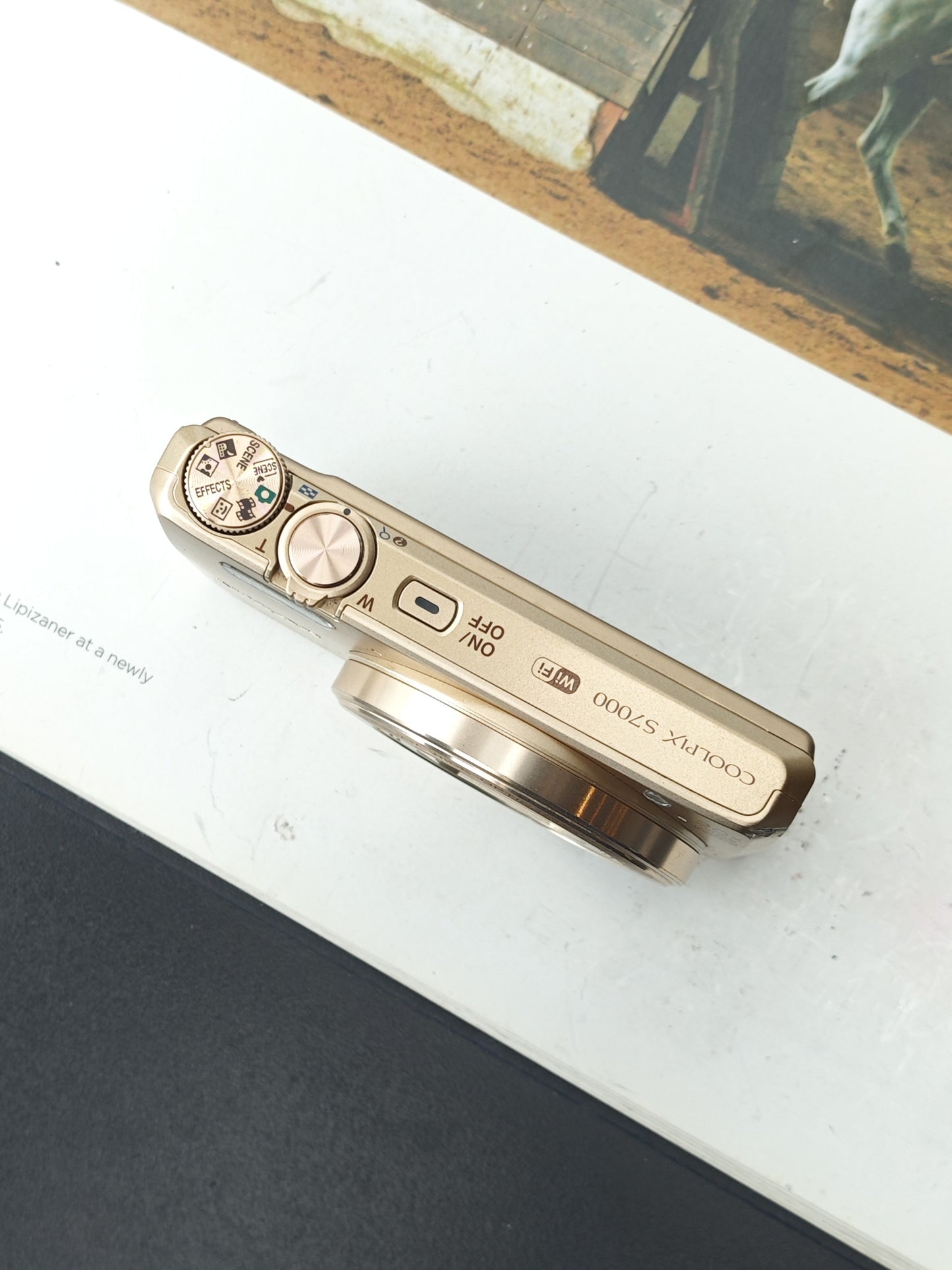 Used Nikon Coolpix S7000 gold Digital Camera [No charger]