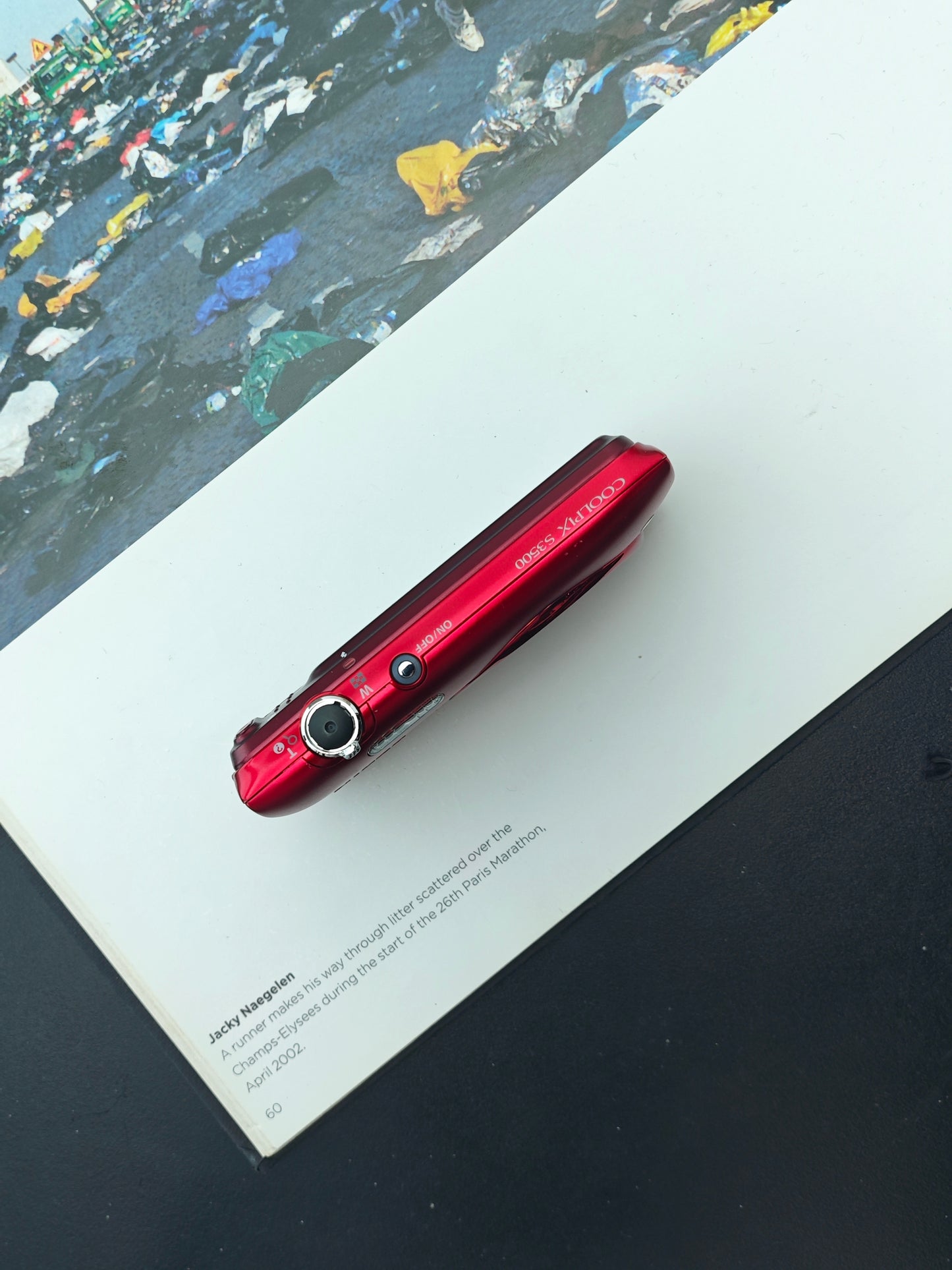 Used Nikon Coolpix S3500 red Digital Camera [No charger]