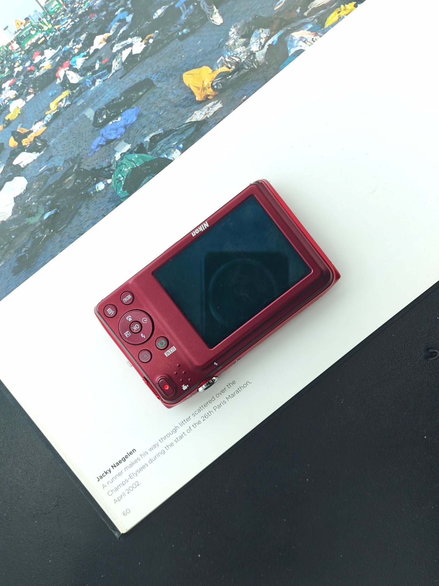 Used Nikon Coolpix S3500 red Digital Camera [No charger]