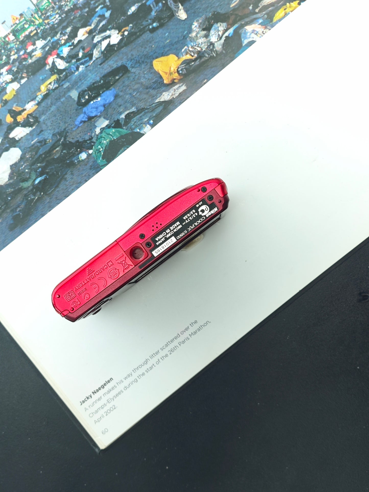 Used Nikon Coolpix S3500 red Digital Camera [No charger]