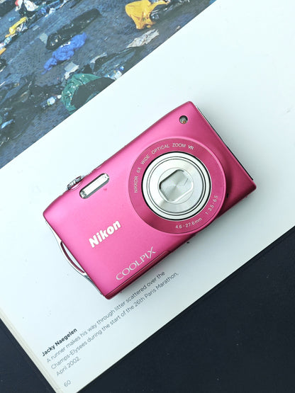 Used Nikon Coolpix S3300 pink Digital Camera