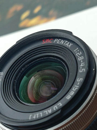 Used Pentax Q white with 01 Standard Prime  8.5mm F1.9 AL (IF) and 02 Standard Zoom 5-15mm F2.8-4.5 ED AL (IF)