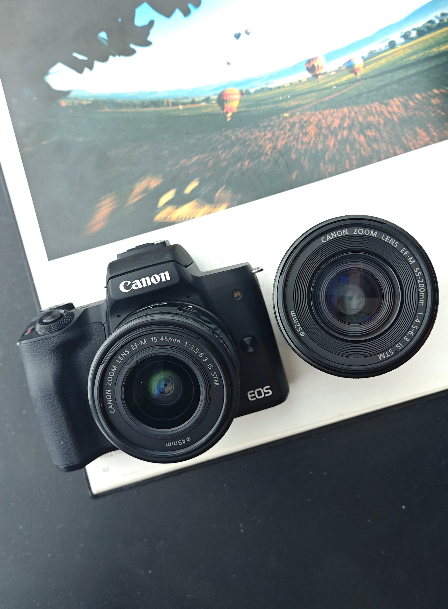 Used Canon EOS kiss M with Double Zoom Kit Digital Camera