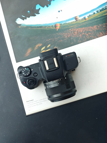 Used Canon EOS kiss M with Double Zoom Kit Digital Camera