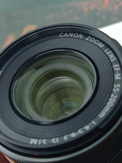 Used Canon EOS kiss M with Double Zoom Kit Digital Camera