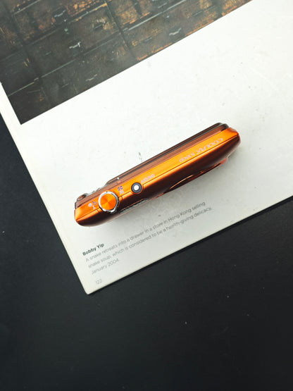 Used Nikon Coolpix S3500 orange Digital Camera [No charger]