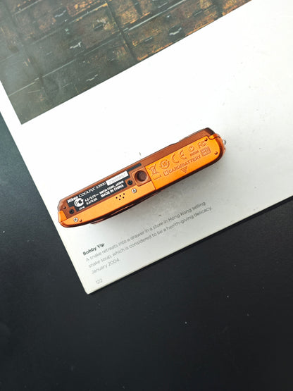 Used Nikon Coolpix S3500 orange Digital Camera [No charger]