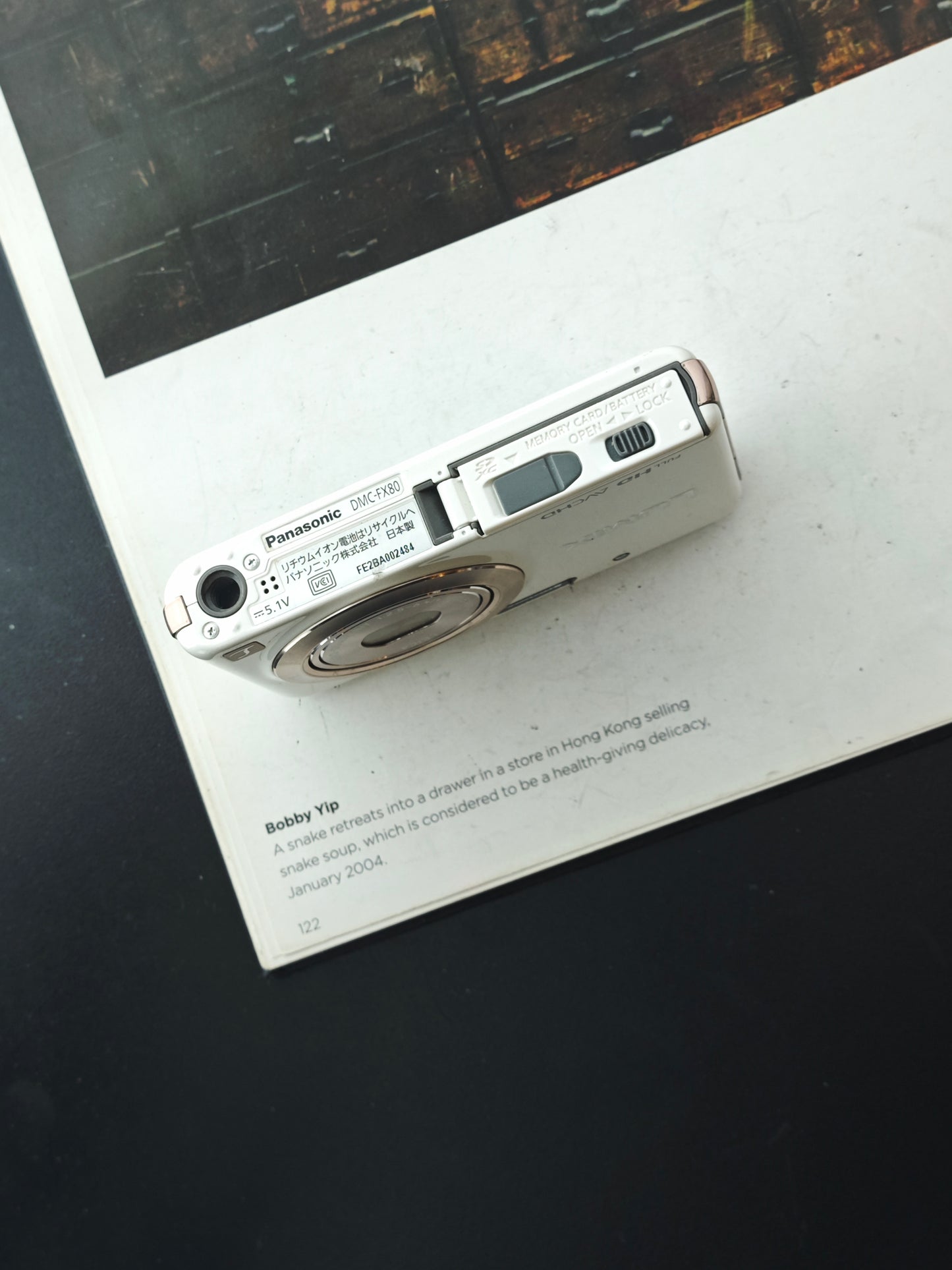 Used Panasonic Lumix DMC-FX80 white Digital Camera [JPN only, No charger]