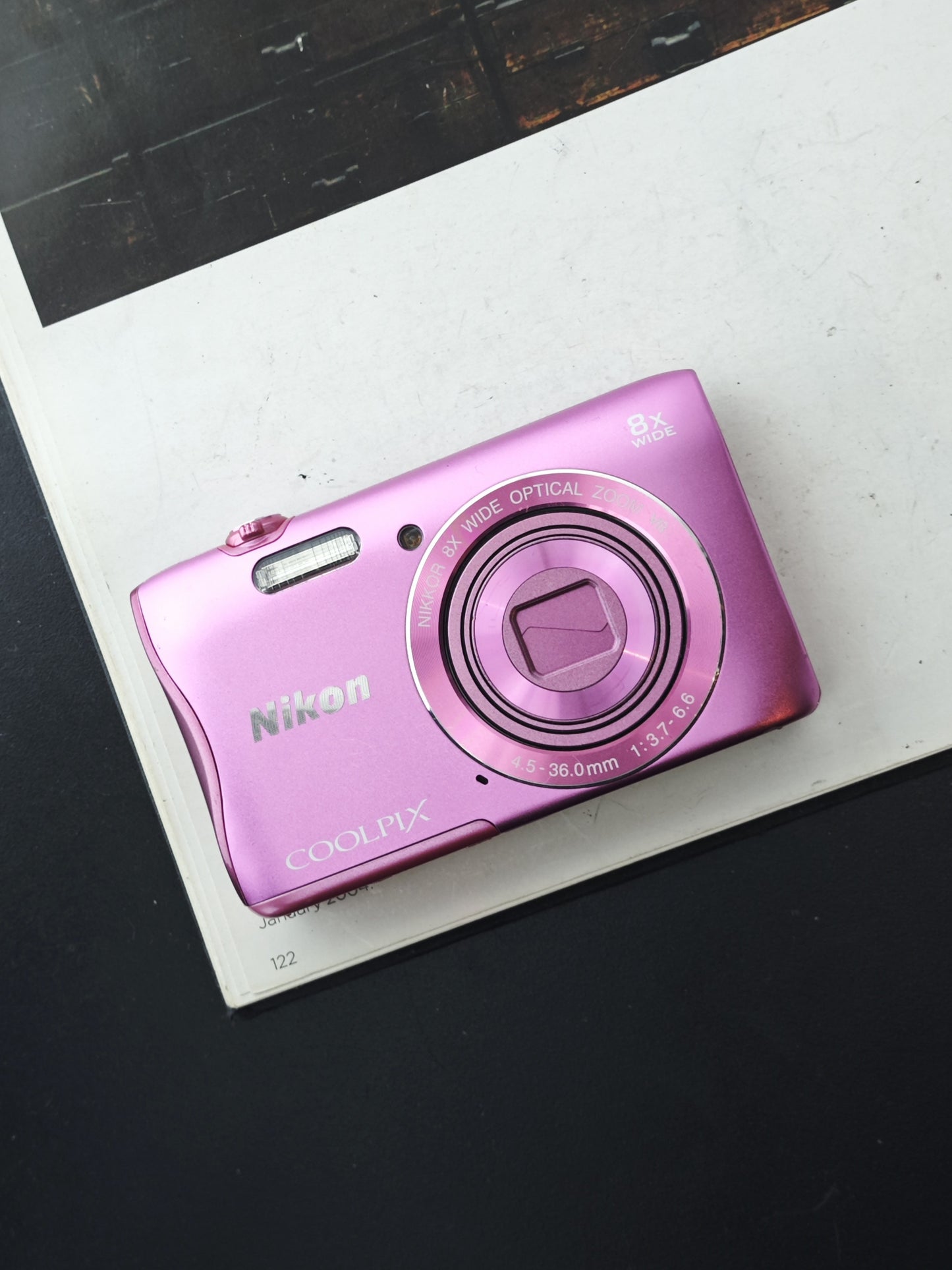 Used Nikon Coolpix S3700 pink Digital Camera [No charger]