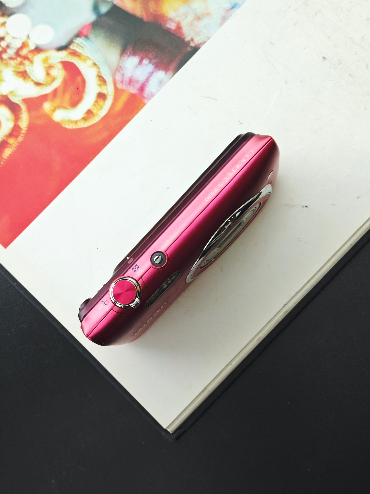 Used Nikon Coolpix S3500 pink Digital Camera [No charger]